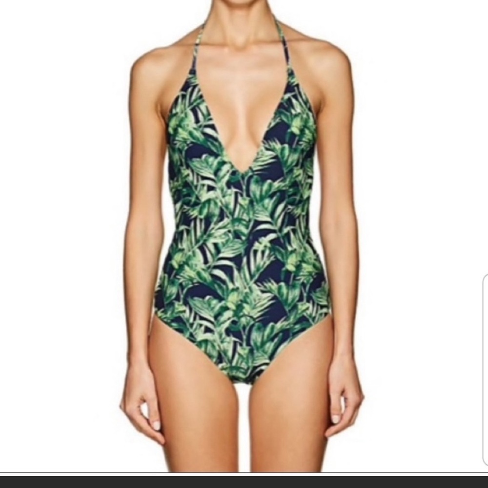 Onia tropical halter swimsuit large